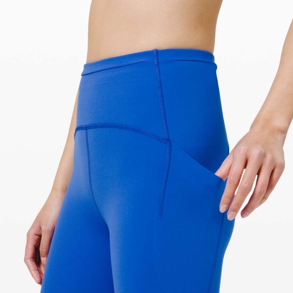 Lululemon Swift Speed High-Rise Crop 21" Cerulean Blue size 6 - Picture 3 of 7